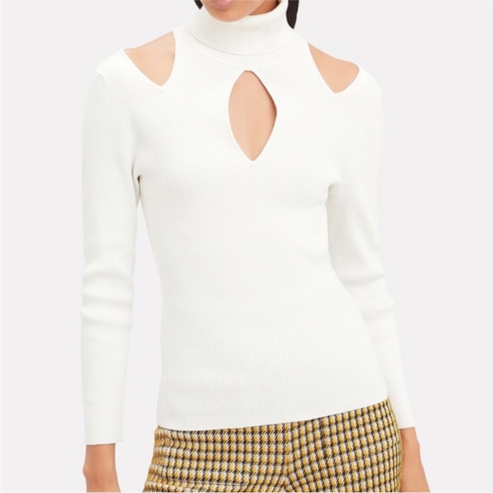 A.l.c. White cutout turtleneck